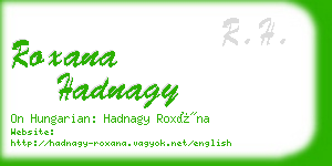 roxana hadnagy business card